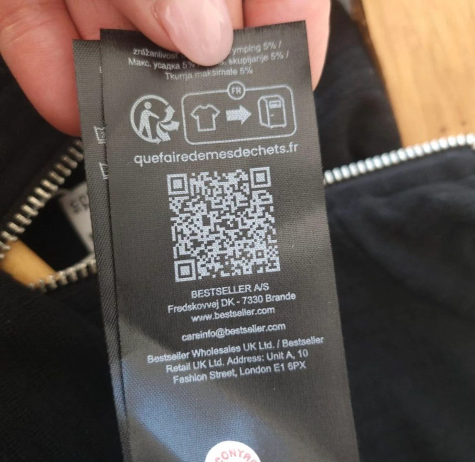Nuevo con etiqueta: ONLY cárdigan negro acanalado con cremallera, talla M – photo 11